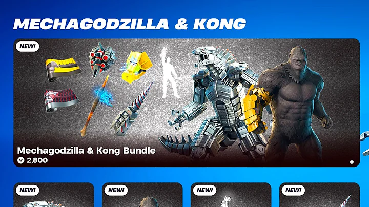 *NEW* Fortnite KONG X Mecha GODZILLA Skin Bundle in The Fortnite item Shop (FULL SHOWCASE)