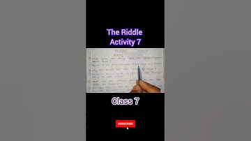 Lesson 2 The Riddle Activity 10#reels #viralshots #wbbse #madhyamik
