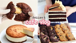 [ENG] 케이크와 흑맥주의 조합?! | 기네스 쇼콜라 케이크, 스모어 쿠키 등을 만들어 봤어요|Cafe Vlog/Baking Vlog|내복곰