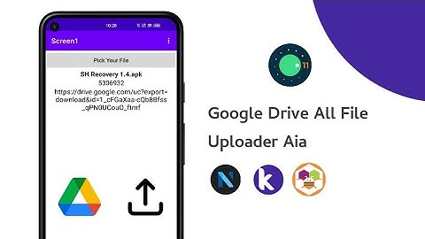 New Google drive file uploader aia now you can upload all files from your app to google drive.