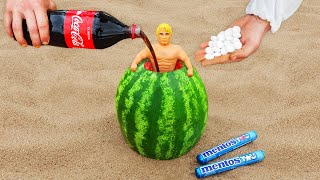 7 Best Watermelon Experiments | Coca-Cola Vs Mentos