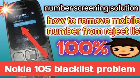 how to Remove Number From Rejectlist Nokia 105 Keypad Mobile se  Blocklist ka Number kaise hataye