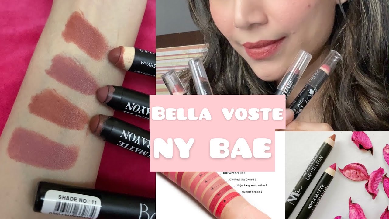 *PURPLLE Sale* | NY BAE CRAYON | BELLA VOSTE | Affordable Lipsticks Swatches 💄