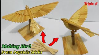 Making Bird from Popsicle sticks. DIY screenshot 1