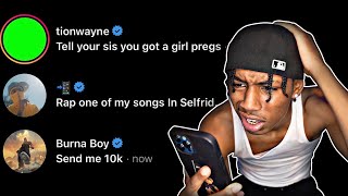 DM&#39;ing 100 FAMOUS RAPPERS ASKING FOR A DARE!