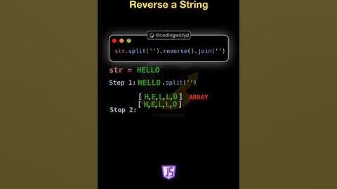 Reverse a String in JS #coding