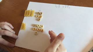 Adding two, two digit numbers crossing ten.