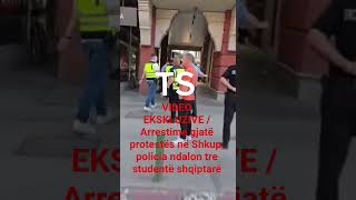 VIDEO EKSKLUZIVE / Arrestime gjatë protestës në Shkup, policia ndalon tre studentë shqiptarë