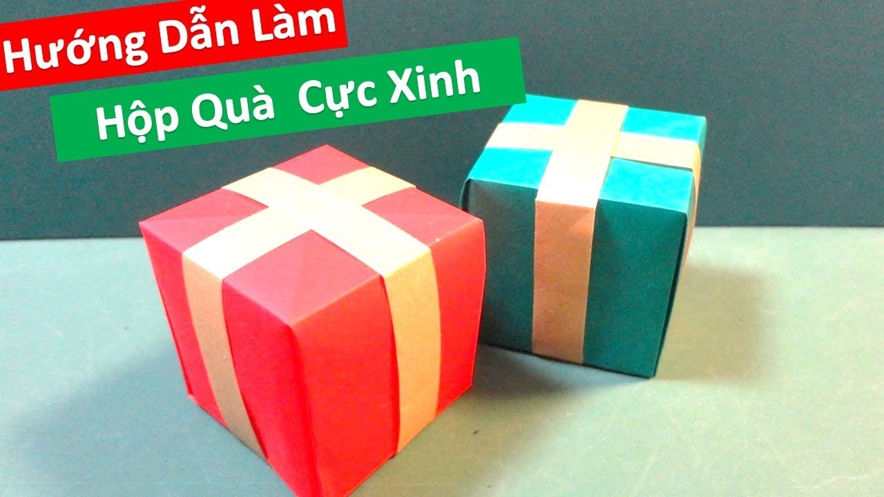 Cách Làm Hộp Quà Bằng Giấy Cực Dễ - Cách Gấp Hộp Quà Đơn Giản Gấp Giấy  Origami -Hộp Bằng Giấy A4 - Youtube