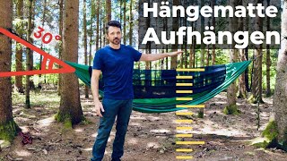 Hängematten Aufbau 2 Min. Anleitung