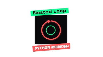 Nested LOOPS are Complex but Easy to Learn | Python Malayalam Tutorial #29
