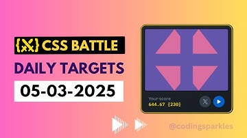 CSS Battle Daily Target Solution | March 5, 2025 | HTML CSS