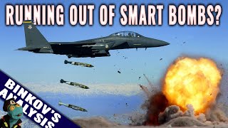 When would US run out of smart bombs in a total war?
