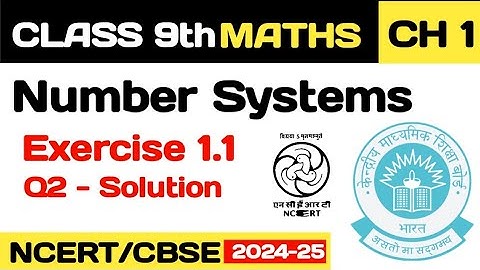 Number Systems - Exercise 1.1 Question 2 Solution | Class 9th Maths Chapter 1
