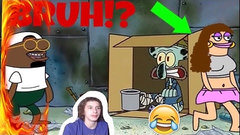 Running into old friends be like (Spongebob) SQUID GETTING FLAMED! (REACTION)😂😂