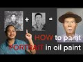 How to paint portrait in oil paint.