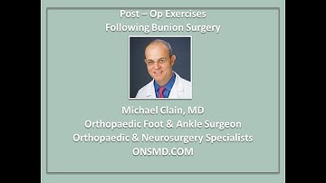 Post-op Bunion Surgery Exercises