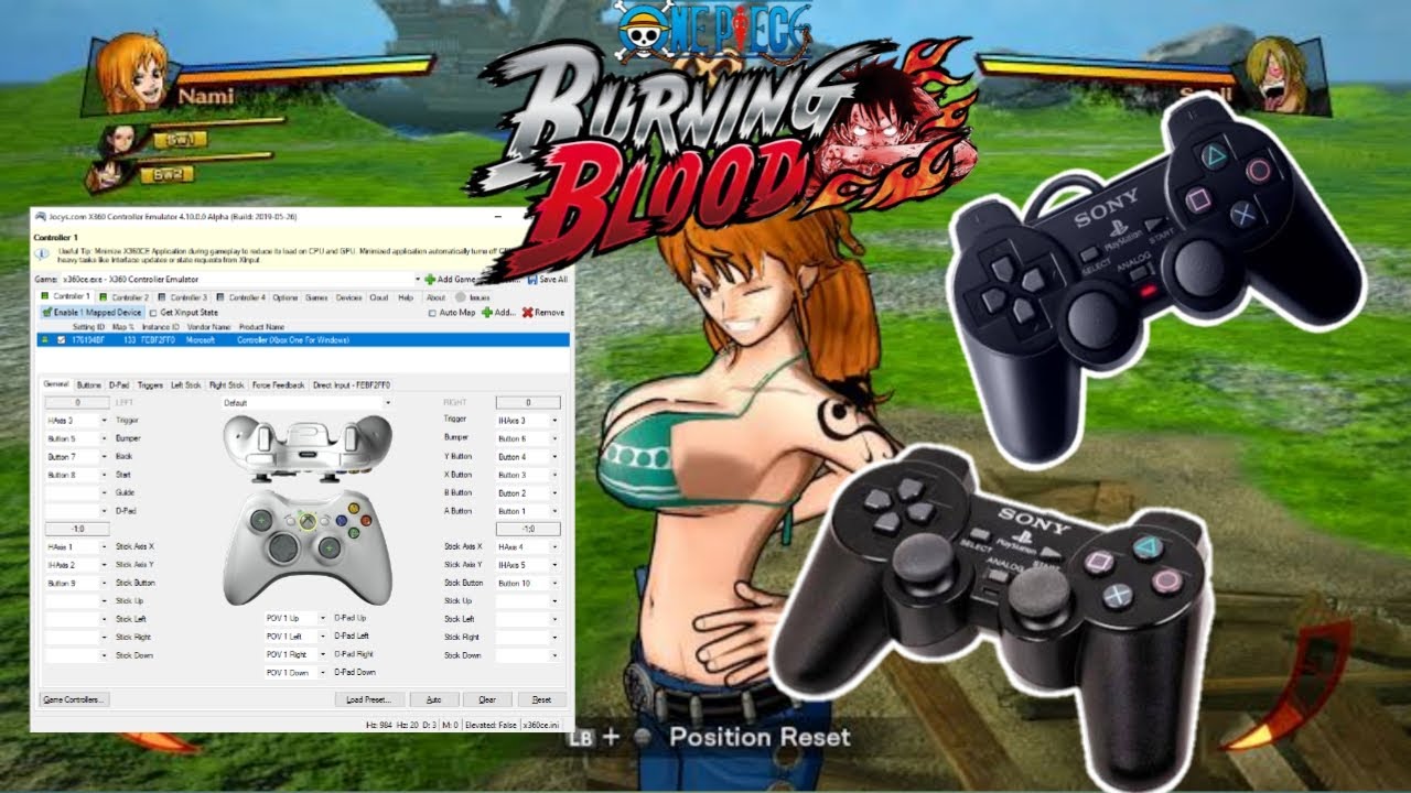 Cara Setting joystick ONE PIECE BURNING BLOOD Pake stick abal abal