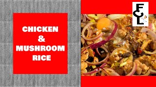 Chicken with mushroom                   කුකුල් මස් සමග බිම්මල්