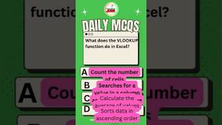 What does the VLOOKUP function do in Excel? #Govtjobs #jobsmcqs #ppscmcqs #fpscmcqs