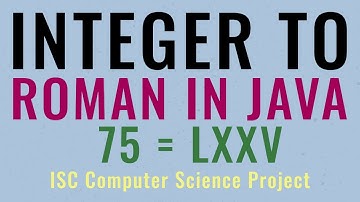 Convert Decimal Integer to Roman Numeral in Java