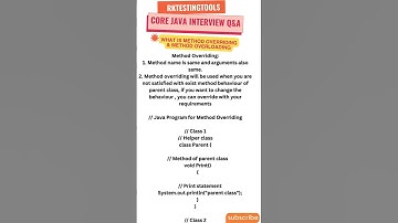 What is Method Overriding & Method Overloading