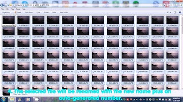How To rename multiple files at one go using windows explorer in Windows 7