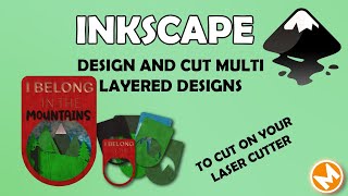 Inkscape 5 layer design tutorial and cut on laser #inkscape #tutorial #lasercutting