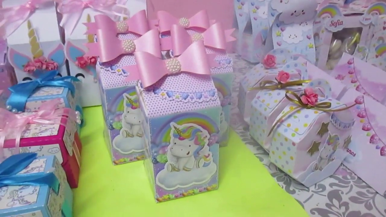 Caixas Personalizadas Unicórnio #Festadopijama #Sofiafaz7anos - YouTube