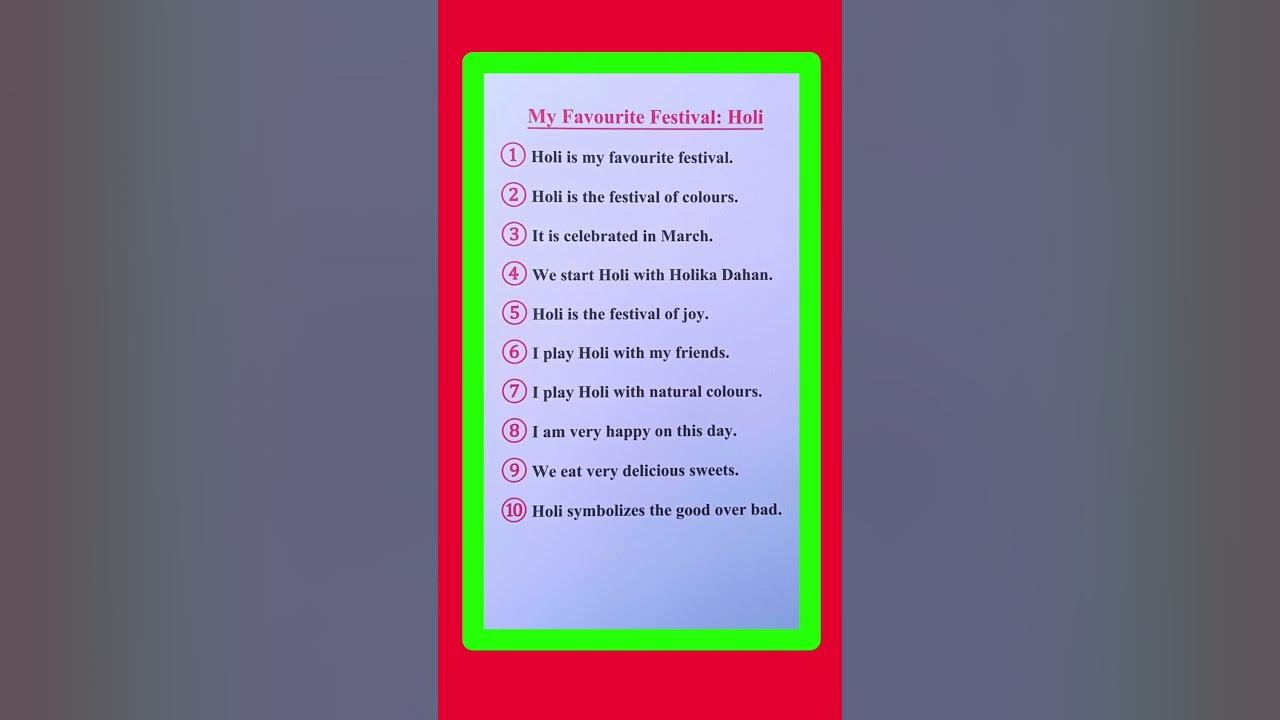5 favorite festival holi