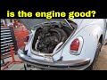 68 barn find vw bug, engine and brake problems.