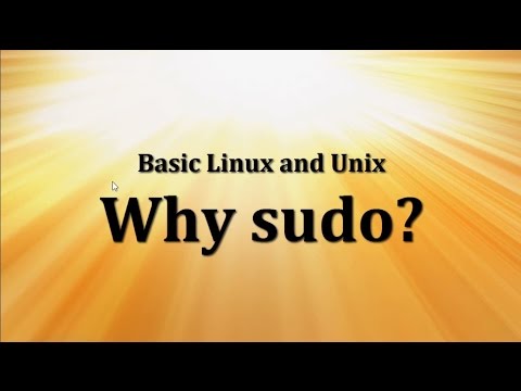 Why 'sudo'?