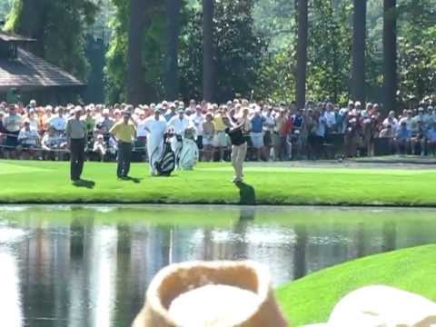 Martin Kaymer Skipping Ball Over Water Aces 16th at Augusta National 4/2/2012