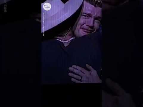 Nick Carter fights back tears as Backstreet Boys pay tribute to Aaron Carter | USA TODAY #Shorts