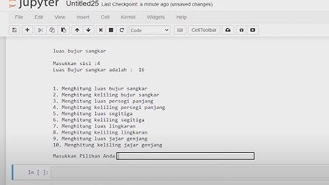 Membuat Kalkulator Bangun Datar | Python | Jupyter Notebook
