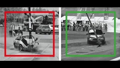 Alumast | Energy Composites - crash test composite vs. concrete lighting column