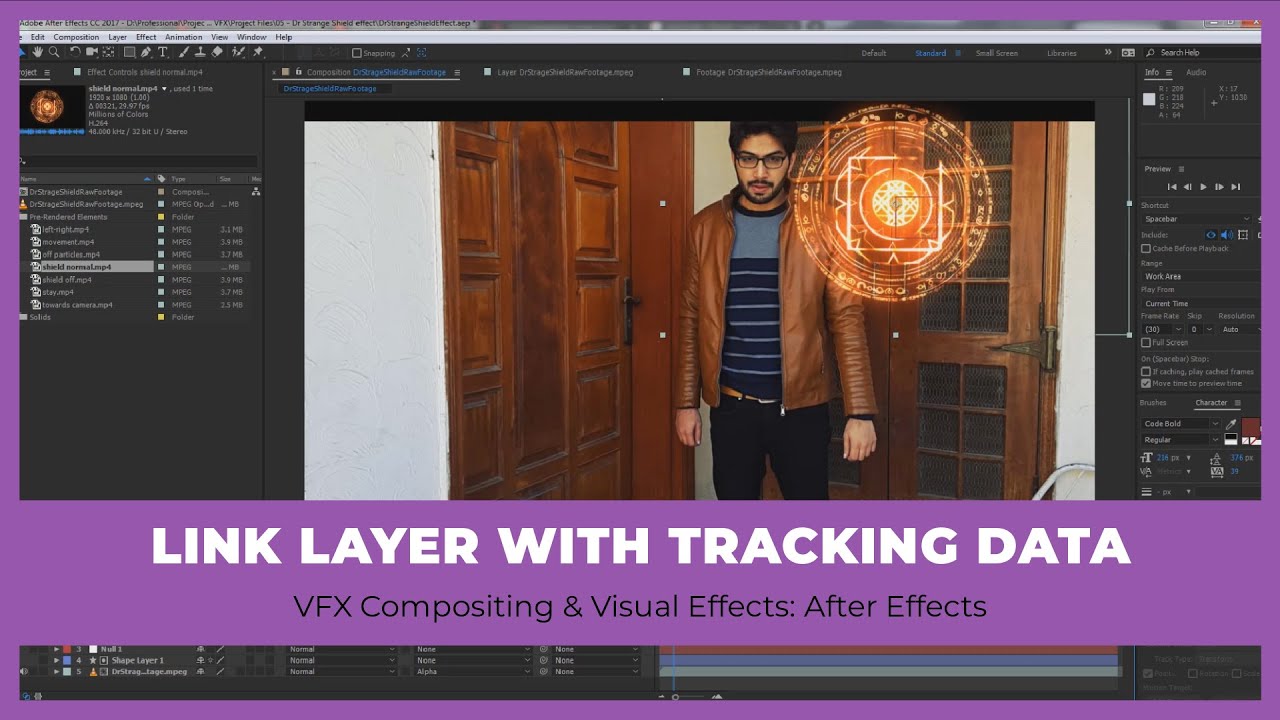 Effect link. Compositing visual effects. трекинг в after effects. pick-whip after effects. vfx / композитинг.