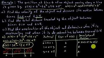 Position, Velocity, And Acceleration Using Derivative