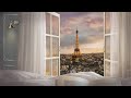 Sunset in Paris Hotel Suites-Vintage Movie, 3D Ambient Sounds, ASMR for Studying, Relaxing, Sleeping