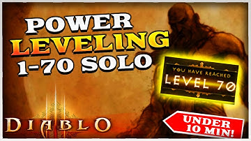 Diablo 3 Solo Power Leveling Gameplay 1-70 under 10 Minutes!!! (Season 26)