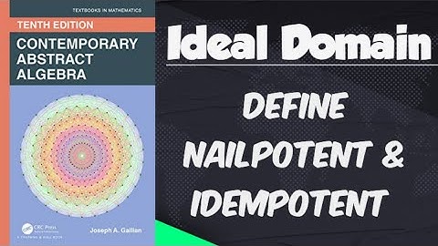 Ring Theory | Idempotent Element & Nilpotent Element | Short Trick By@Circusofmathematics