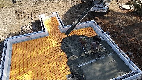 Building my ICF house part 4 : Concrete slab with radiant heat tubing