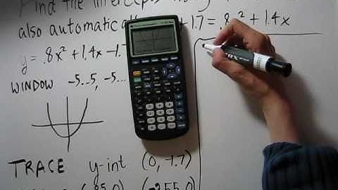Finding Intercepts on a Calculator TI-83