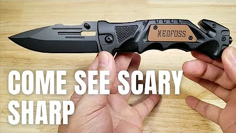 BEST LARGE BUDGET  EDC 3 IN 1 KNIFE, GLASS BREAKER, SEATBELT CUTTER NEDFOSS DA 75 REVIEW