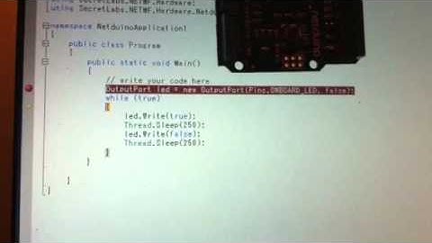 Netduino source code level debugger demonstration.