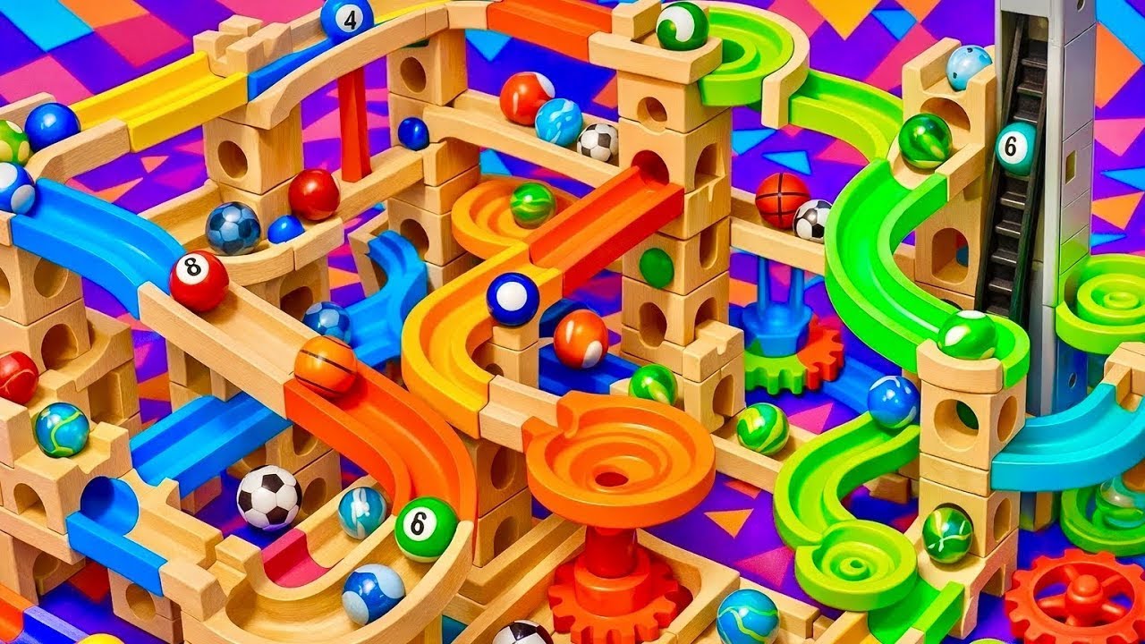 Marble Run Peaceful Motion ASMR – Soft Flow and Rhythm 3