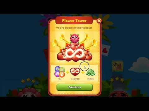 Flower Tower ~ REWARDS for level 9 in bonus game FARM HEROES SAGA 20th MARCH 2019 bonus enhanced note