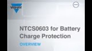 Battery temperature management control during fast charging with Vishay NTC SMD NTCS0603 series.