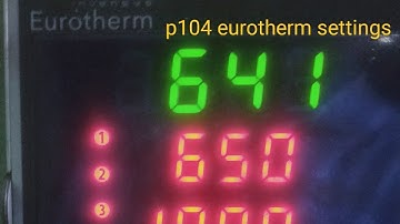 urotherm p104 temperature controller setting