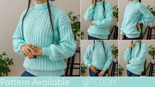 How to Crochet: Turtleneck Sweater | Pattern & Tutorial DIY